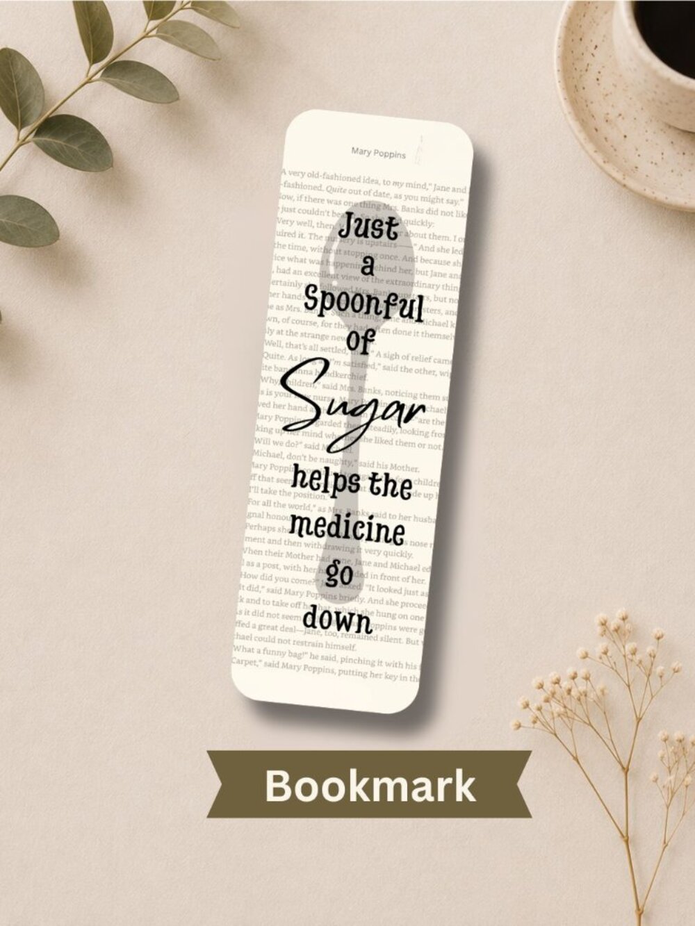 Mary Poppins Book Page Bookmark